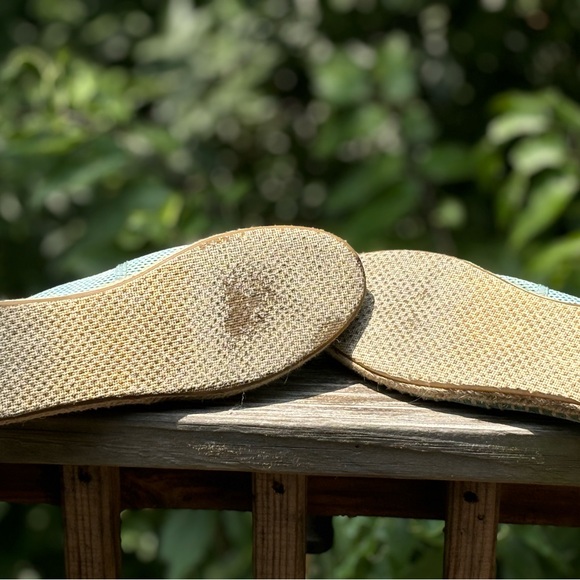 TOMS Aqua Green Espadrille Flats - Picture 9 of 9
